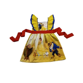 

Woven kids summer dress cute girls princess kids adorable design dresses