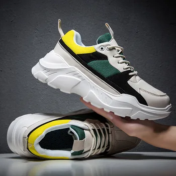 

Spelling Color High With Flange Sneakers Male Trend Leisure Time Run All-match Shoes Gym Shoes Autumn Increase Male Shoes