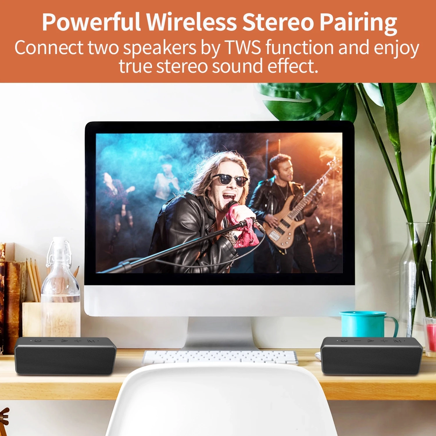 20 Вт TWS беспроводной Bluetooth динамик стерео Бас IPX7 наружная Водонепроницаемая Портативная колонка с сабвуфером с аккумулятором 3600 мАч type-C US
