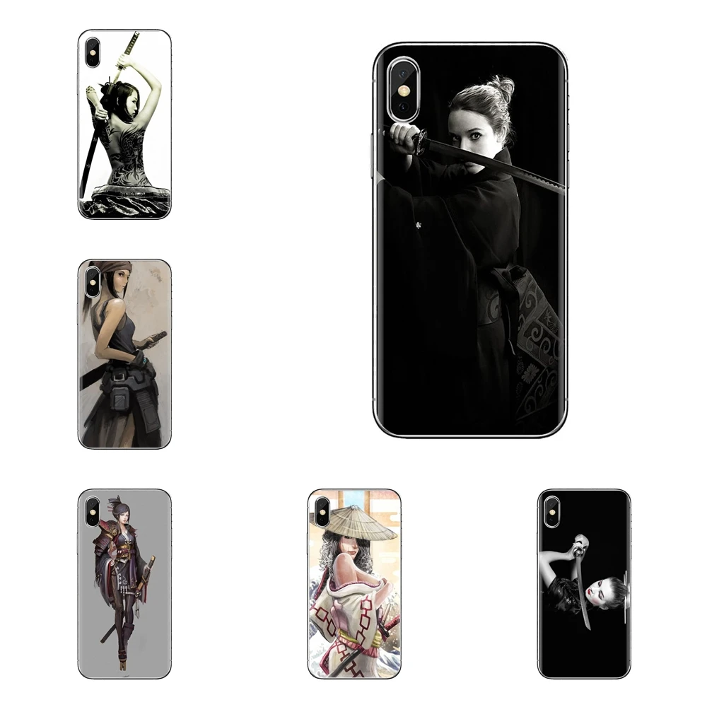 Soft Skin Cover Beautiful Japan Samurai Girl For Huawei Honor 7X V10 6C V9 6A Play 9 Mate 10 Pro Y7 Y5 P8 P10 Lite Plus GR5 2017 |