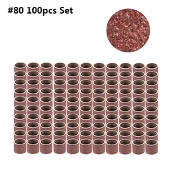 Premium Sanding Drum Set with Assorted Grits and Mandrels (100pc 12.7mm 80Grit)