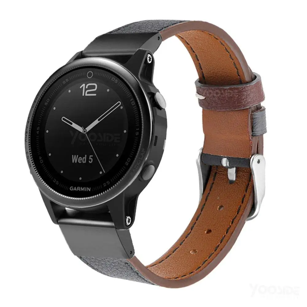 Fenix 6S кожаный женский браслет 20 мм QuickFit классический ремешок для часов из