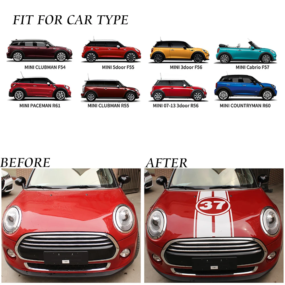 Автомобильные наклейки для капота багажника двигателя 37 цифр Mini Cooper One d Clubman F54 F55