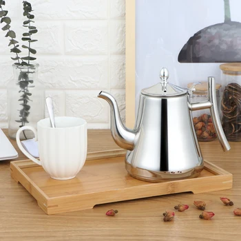 

Thickened stainless steel teapot with strainer restaurant kettle induction cooker, large teapot ZM917