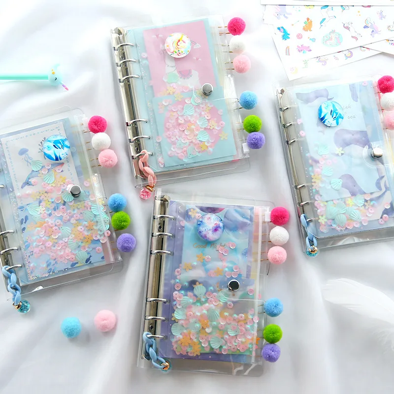 kawaii journal binder activity page account book girl heart coil diary ins  school student removable notebook notepad notebook - AliExpress