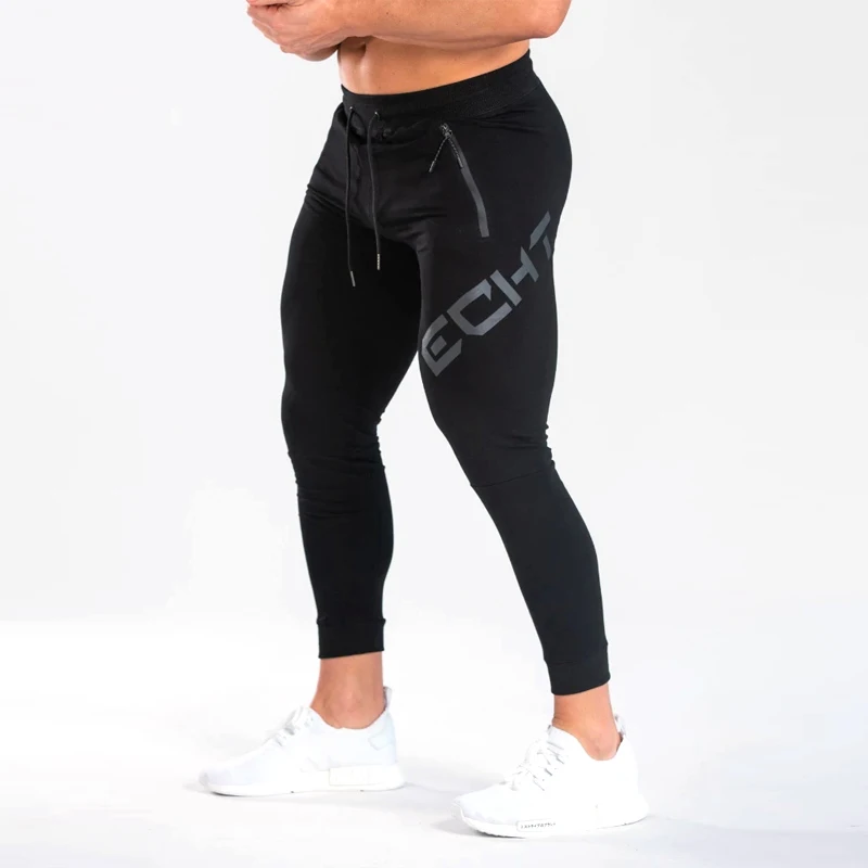 

2020 New Big Logo Mens New Sweatpants Gyms Fitness Workout Slim Fit Pants Brand Casual Trousers Male Joggers Skinny Pencil Pants