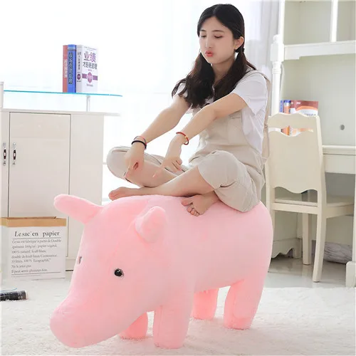 Fancytrader 43`` Giant Simulation Pig Lifelike Plush Stuffed Swine Toy Elephant Pig Sofa Kids Doll Can be Rode 110cm 4 Models (2)