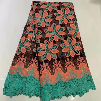 

African Lace Fabric 2019 Embroidered Nigerian Stones Laces Fabric High Quality French Tulle Lace Fabric For Women Dress