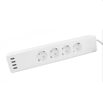 

WiFi Smart Power Strip Socket Voice Control Switch Power Strip Outlet with 4 AC Outlets 4 USB Port Alexa Google Surge Protector