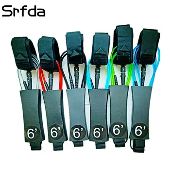 

SRFDA surfboard leash 6feet5.5mm Double swviels straight leash with Polyurethane TPU Nylon Stainless steel surf leash