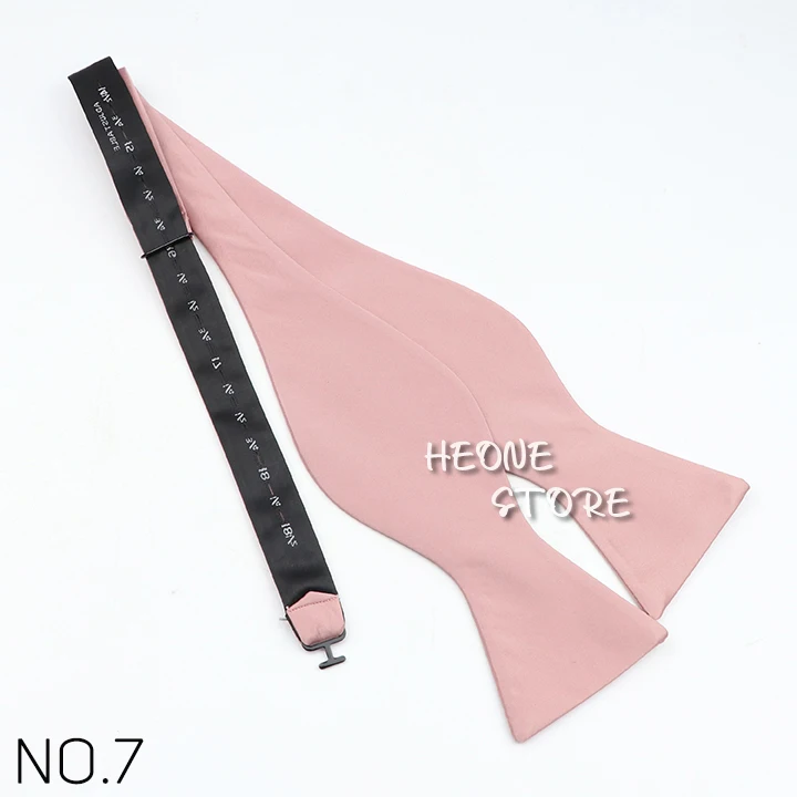 Selbstfliege aus weichem Seidensatin für Herren, verstellbar, einfarbig, Jacquard-gewebte Krawatte für Business, Hochzeit, Party, klassische Fliege, Geschenke – Detail 8