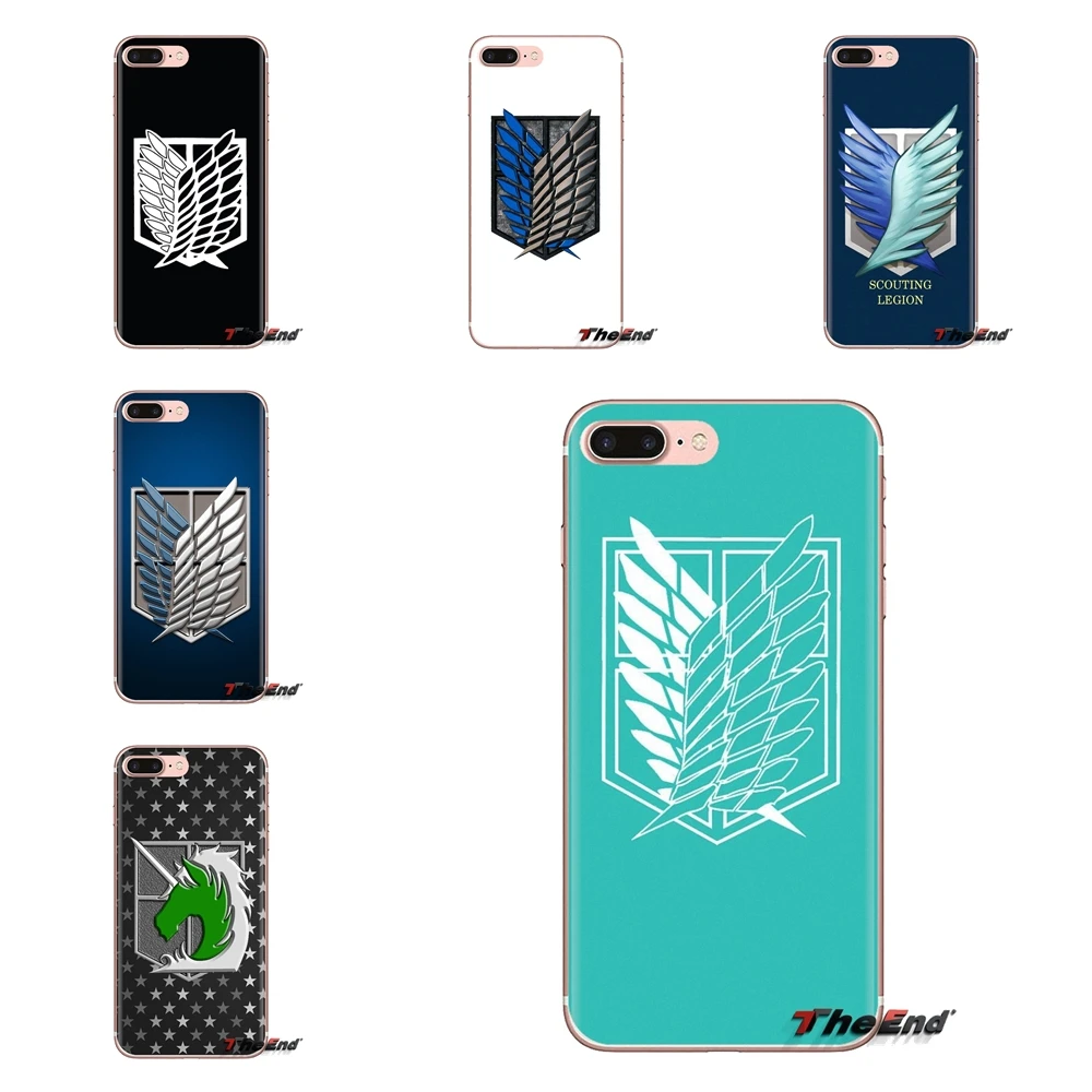 Мягкие чехлы для Sony Xperia Z Z1 Z2 Z3 Z5 compact M2 M4 M5 C4 E3 T3 XA Huawei Mate 7 8 Y3II Attack on Titan Wings Of