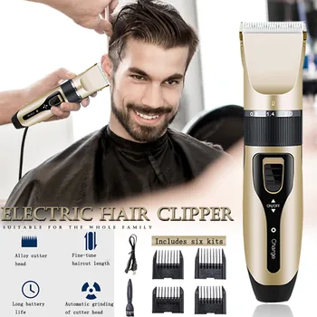 

Metal Professional Hair Trimmer Clipper Electric Cordless Hair Grooming Home Haircut Beard Cutting Maquina De Cortar Cabelo