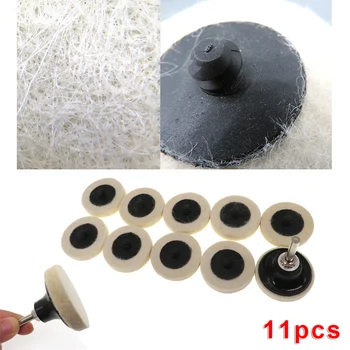 

10 Pcs Wool Felt Polishing Wheel Disc Buffing Pad Woodworking Detailing Grinding