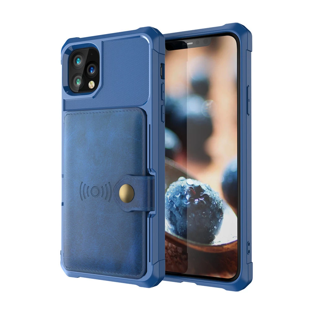 Синий Чехол для телефона для samsung S9/10 анти-осень Фолио Флип Чехол-бумажник для сотового телефона с подставкой Магнитный автомобильный держатель крышка чехол - Цвет: Синий