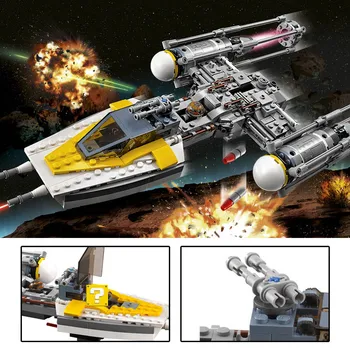 

Building Blocks toy ABS plastic Building Blocks set Star Wars series fighter spaceship building block assembly model toy