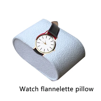 

10pcs/pack Jewelry Accessories Faux Velvet Watch Pillow Home Storage Box Bedroom Simple Solid Countertop Wristwatch Display Pad