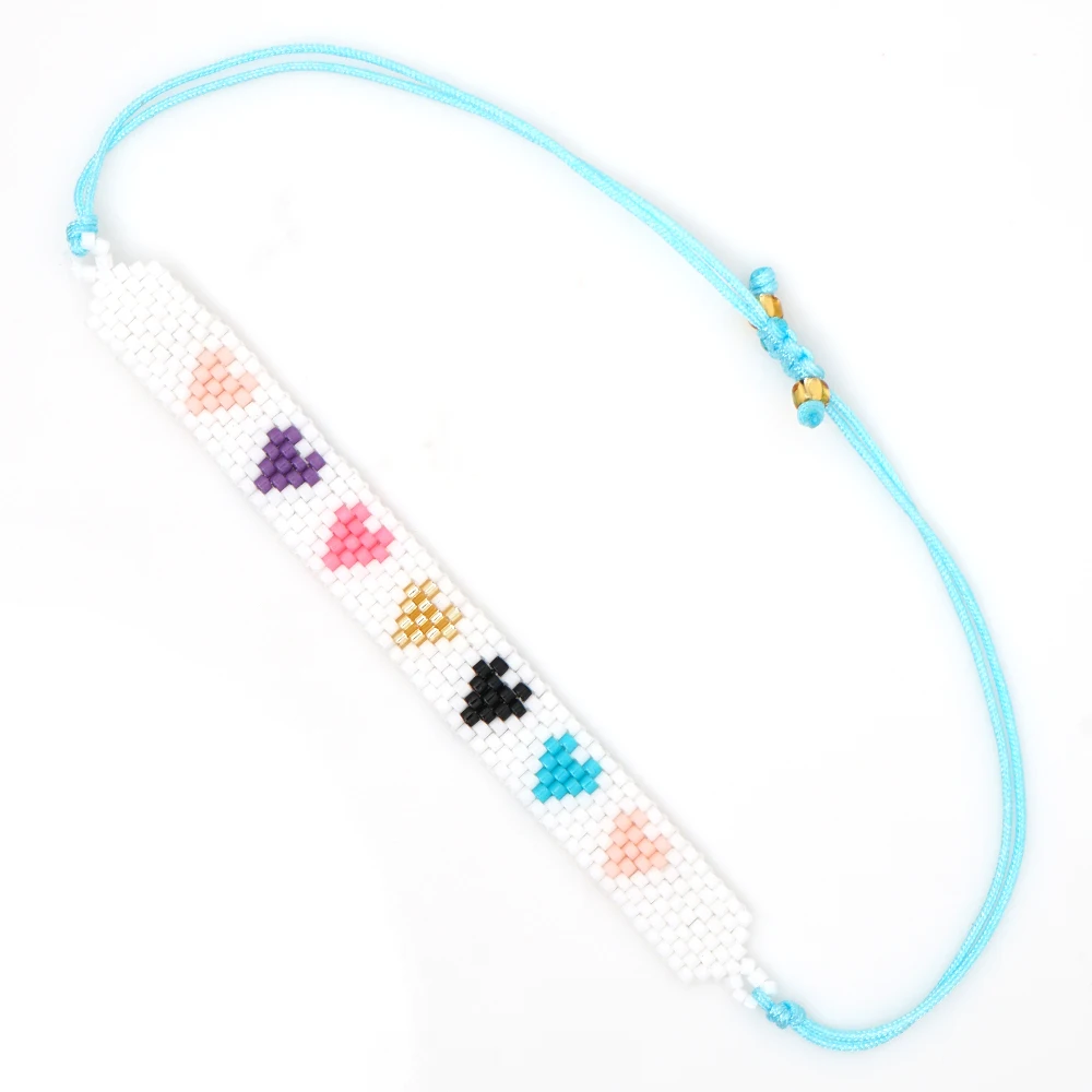 Go2boho Pulseras Mujer Moda MIYUKI браслет сердце для женщин Любовь Пара Ювелирные изделия радужные Браслеты богемный Hadndmade нарукавник