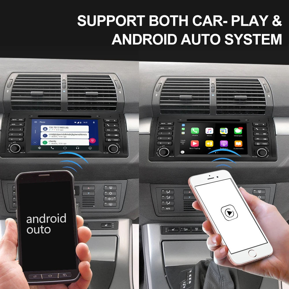 Top Isudar 1 Din Android 9 Auto Radio For BMW E39 5 Series M5 Car Multimedia GPS DVD Octa Core RAM 2GB ROM 32GB Camera USB DVR DSP 3