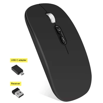 

M103 Slim Wireless Mouse Dual Mode Bluetooth 5.0 + 2.4GHz Rechargeable Silent Mice with USB Receiver