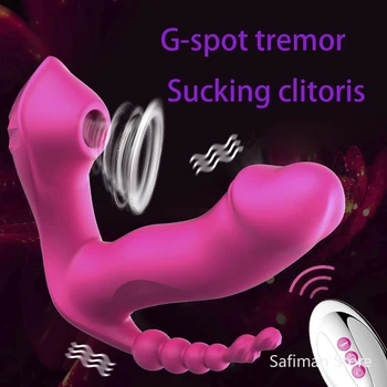 Sex Toys for Women 3 IN 1 Sucking Vibrator 7 Modes Vibrating Sucker Anal Vagina Clitoris Stimulator Wearable Oral Suction Erotic 5