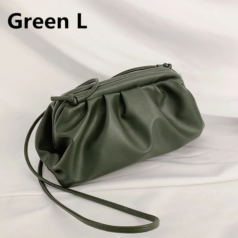 green l Однотонные элегантные сумки через плечо для женщин маленький клатч женские вечерние сумки и кошельки Женская сумка через плечо - Цвет: green l