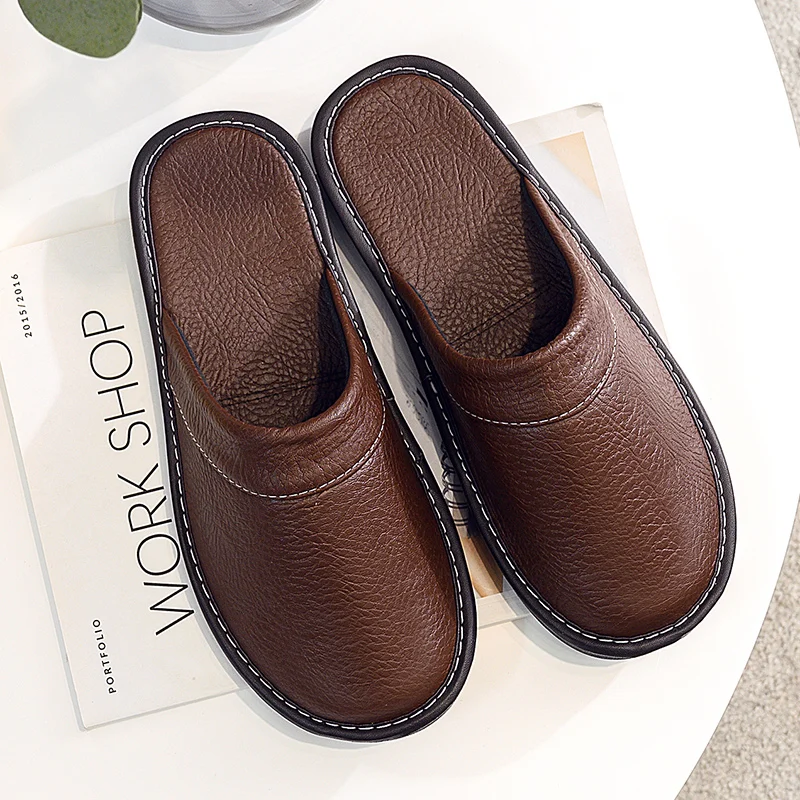 Man Slippers Runway-Shoes Resitant Toe-Wear Round Unisex Flat New-Arrival