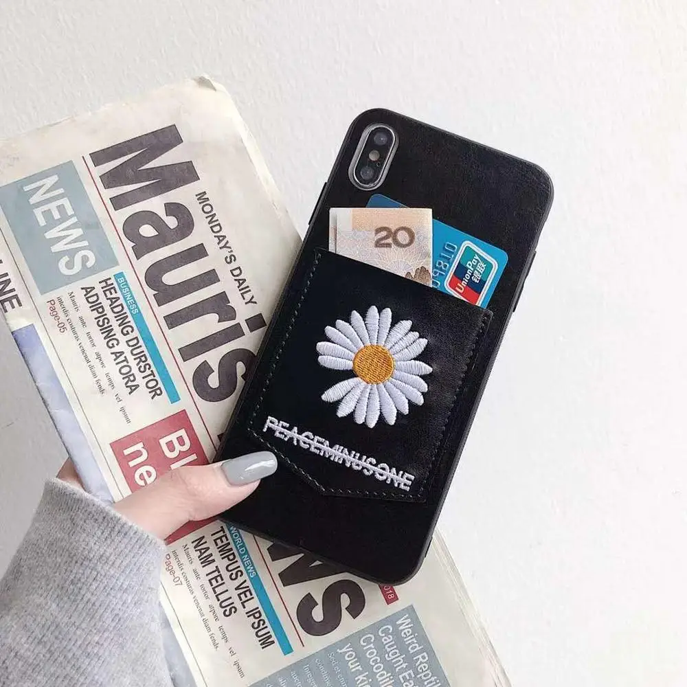 Трендовый бумажник PEACEMINUSONE с маргаритками чехол для телефона iPhone 11 pro max XS XR 7 8 plus