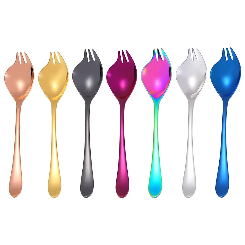 Салат Spork из нержавеющей стали One Совок креативная салатная ложка вилка для