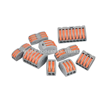 

10pcs Universal Terminals Block Plug-in Electrical Wire Connector 222-412 413 414 415 418 SPL-2 3 Type Wiring Cable Connector