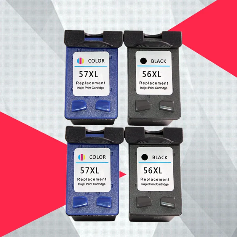 2BK 2COLOR Совместимый чернильный картридж для hp 56 57 для hp 56 для hp 57 56xl для hp 56xl с чернилами hp Deskjet 450 450cbi 450ci 450wbt F4140 F4180 5150 5550 - Цвет: 2BK 2COLOR