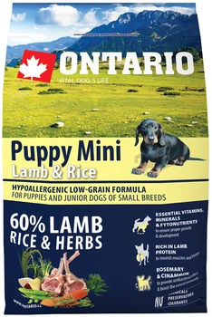 

ONTARIO ONTARIO PUPPY MINI LAMB & RICE nizkozernovoy for puppies of small breeds with lamb and rice