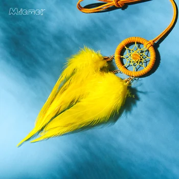 

MIAMOR 7 Colors Nordic MINI Dreamcatcher Necklace For Lady Bag & Car Hanging Decor Accessories Best Gift For Girlfriend Amor0581