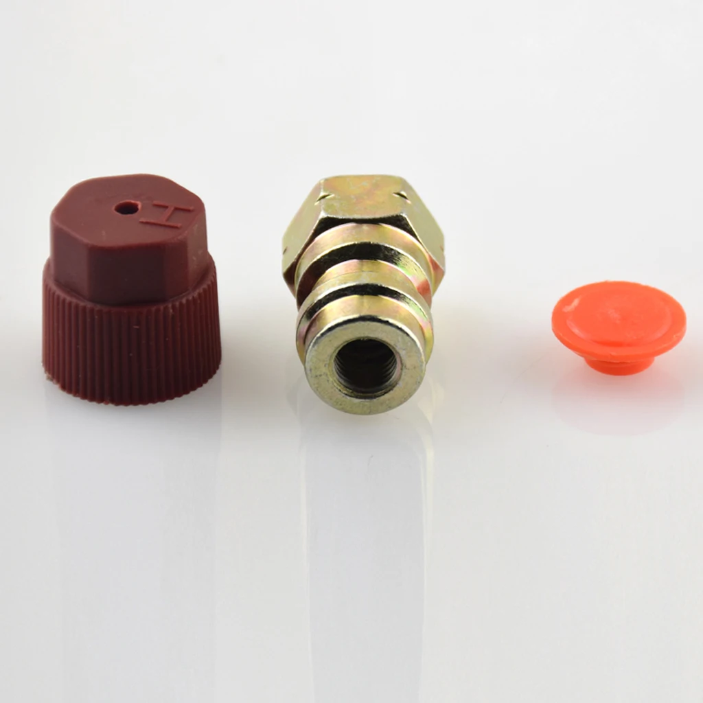 3/8 High Side A/C Service Charging Port Adapter Retrofits R12 to R134a with Cap Dropshipping