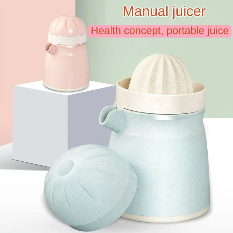 

Portable Powerful Orange Juicer Wheat Straw Manual Lid Rotation Citrus Juicer Lemon Orange Tangerine Juice Squeezer Juice Maker
