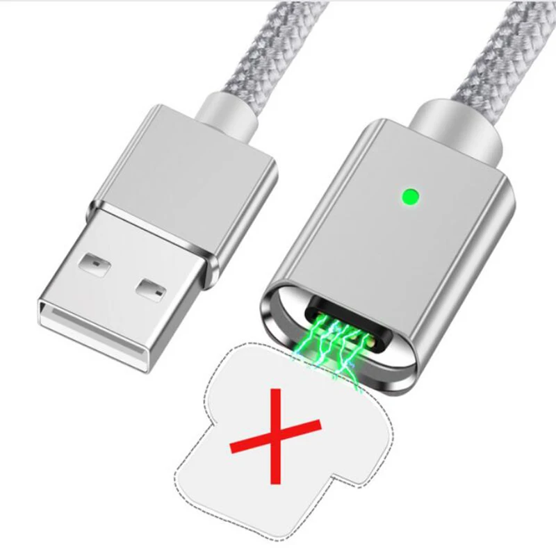 Магнитный usb-кабель для iPhone, быстрый зарядный кабель зарядного устройства микро-usb type-C для samsung, кабели для мобильных телефонов - Тип штекера: Only Cable