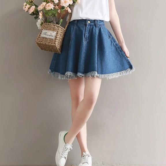 jeans skater skirt
