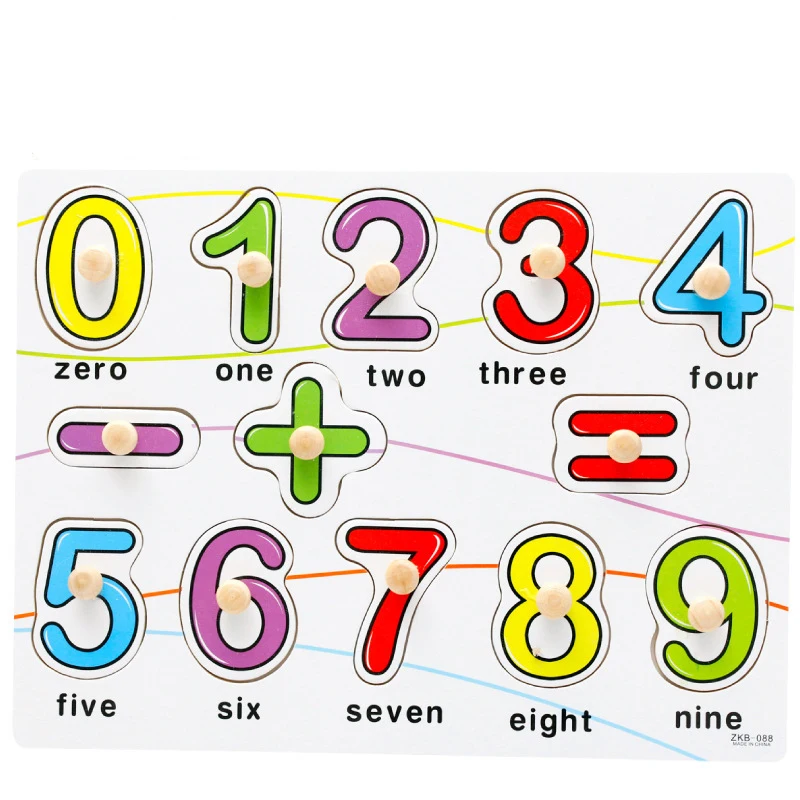 

Wooden kids educational toys infants Hand grasp jigsaw puzzle juegos educativos