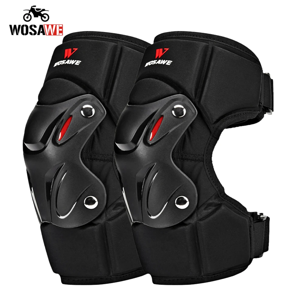 WOSAWE actualización de la motocicleta rodilleras espesar Motocross rodilla protección Moto protector de competición de Moto MTB codo rodilleras