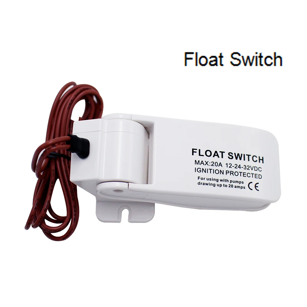 Float Switch Стиль 1100GPH 750GPH 500GPH 350GPH 12/24VDC Трюмный насос с высоким потоком погружной используется в саду Гидроплан двигатель дома солнечный - Напряжение: Float Switch