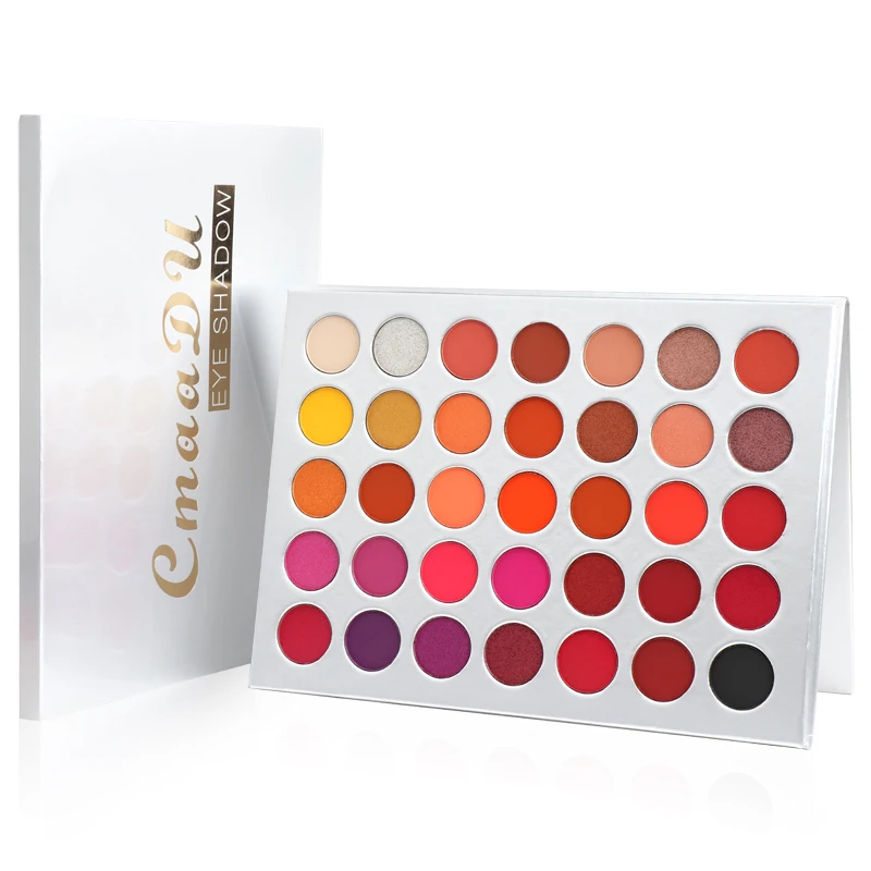 

CmaaDU 35 Color Matte Eyeshadow Powder Long-lasting Sequined Metal Waterproof Glitter Eye Shadow Palette Eye Makeup TSLM2