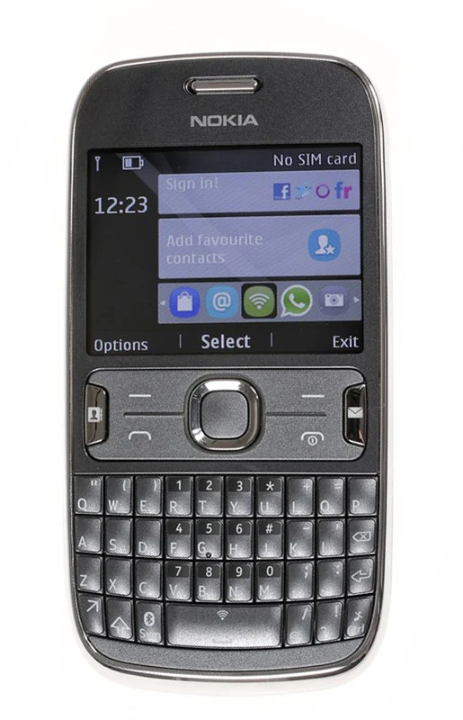 ASHA 302 разблокированный Nokia Asha 302 3g сеть GSM wifi Bluetooth JAVA 3.15MP камера мобильный телефон Восстановленный - Цвет: Black