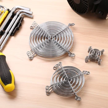 

5Pcs Silver Tone Metal Wire Finger Guards Cooling Fan Grill Protector Protective Net Cover PC Ventilator Electronic Accessories