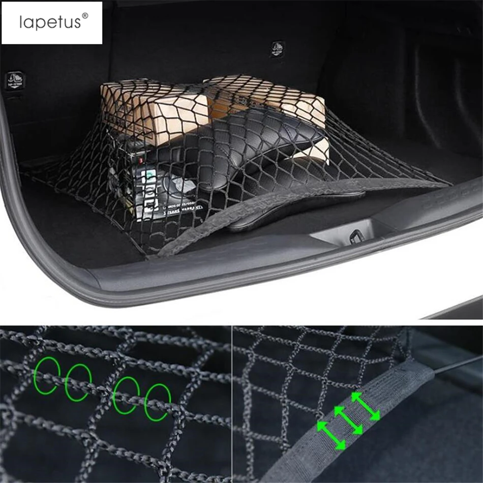 Lapetus Accessories Fit For Toyota C-HR CHR- Tail Rear Trunk Luggage Storage String Bag Mesh Multifunction Net Kit