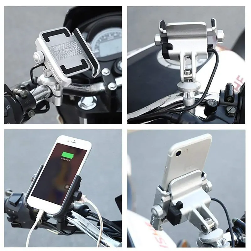 360 degree Adjustable Universal Bike Aluminum Alloy Motorcycle Motorbike Handlebar Phone Holder Stand Mount For Phone