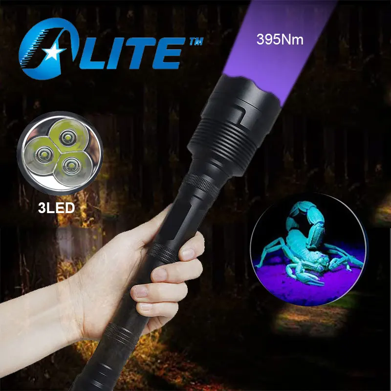 TMWT 3LED 10 W сильный УФ черный свет Torch Light 18650 ультрафиолетовый фонарик Фонари с USB