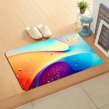 

Custom Rainbow Doormat Home Decor Door mat Floor Mat Bath Mats foot pad#20-05-19-76
