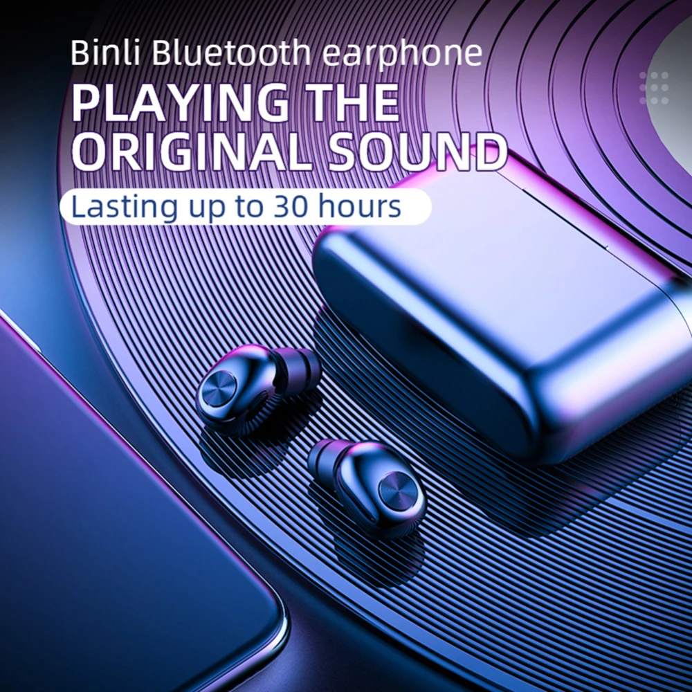 Mini Bluetooth In ear with Charging Box Wireless 110 hours wireless music Sports for iPhone Samsung Android