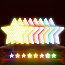 8 шт./компл. четырехконечная наклейки-звезды отражательные наклейки для автомобилей Аксессуары творческий дом безопасности Предупреждение светоотражающих лент Сделано с 3M