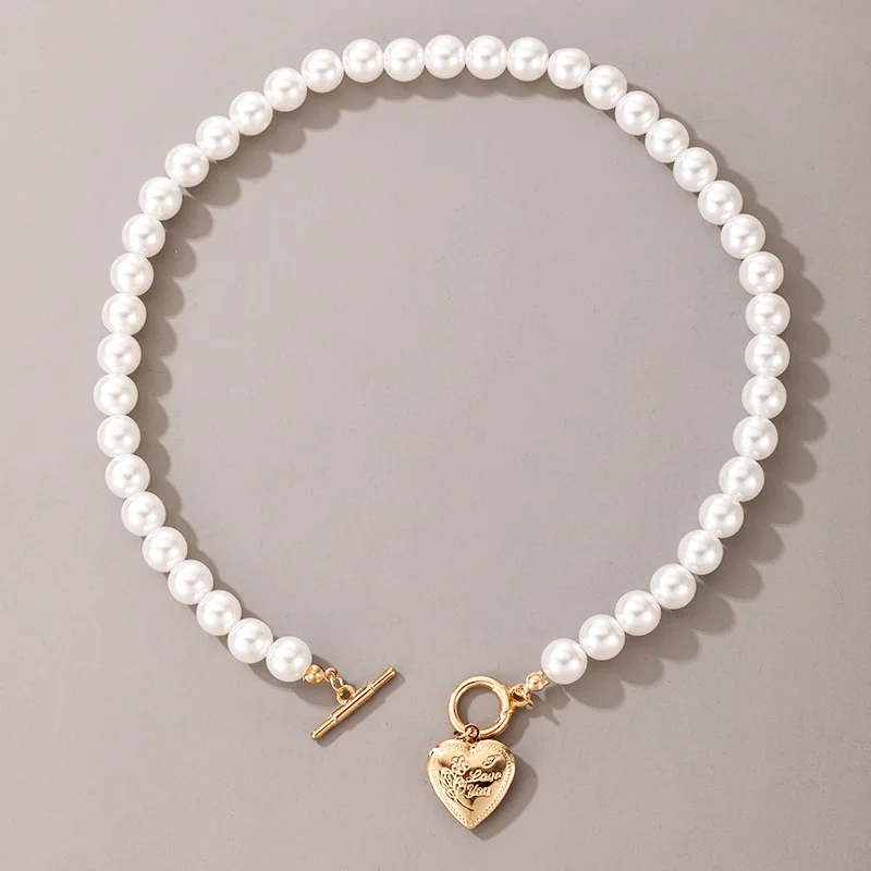 ruby pendant Elegant White Imitation Pearl Choker Necklace Pearl Heart Coin Bowknot Pendant Wedding Necklace for Women Charm Fashion Jewelry st christopher pendant